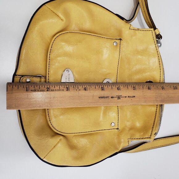 Nine West Woman's Yellow Faux Leather Crossbody Purse - Picture 8 of 9